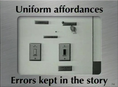 screenshot of ark demo titled uniform affordances errors kept in the story