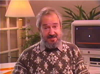 A screenshot of Papert with a computer in the New Mindstorms section of On Logo