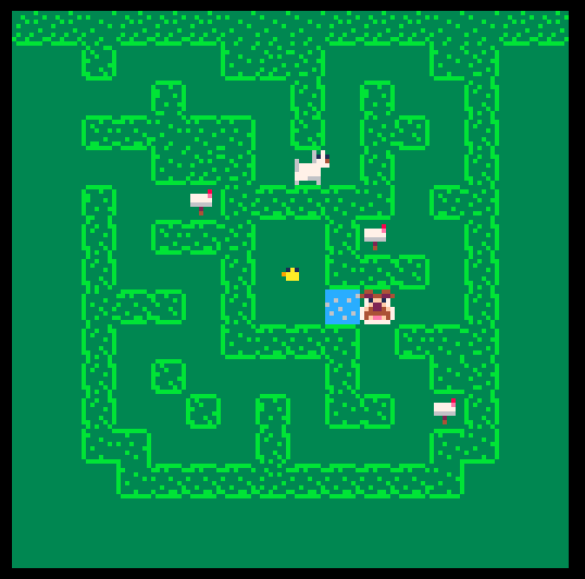 Screenshot of the Maze Dog game in action.