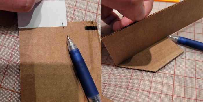 photos of marking and cutting front and back pieces