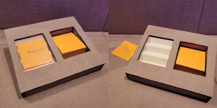 glamour shots of the modernist stack display