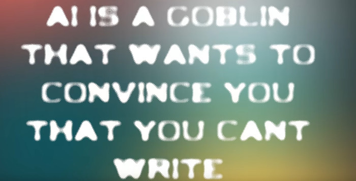Video screencap with the above quote.